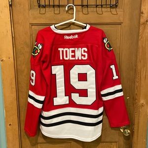 Chicago Blackhawks Jonathan Toews Home Red Captain “C” Jersey